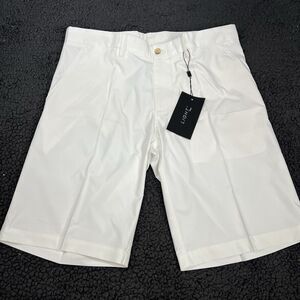 J.Lindeberg Bridge Light Poly Men's Golf Shorts White Size 34 NWT